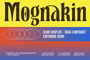 Mognakin Serif Display Font, a Serif Font by timelesstype.co (Thumbnail 1 of 15)
