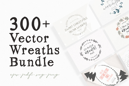 330 Vector Wreaths Mega Bundle
