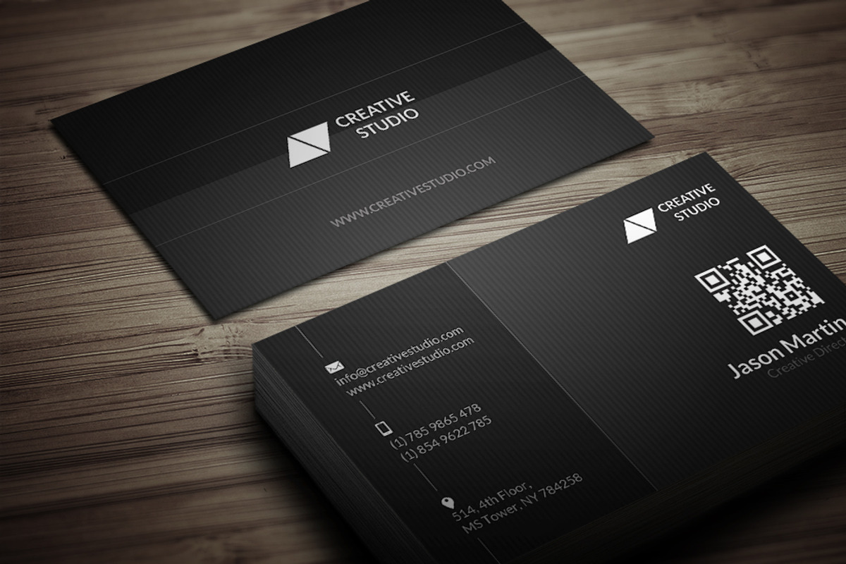 Dark Creative Business Card, a Business Card Template by bouncy (Photo 3 of 4)