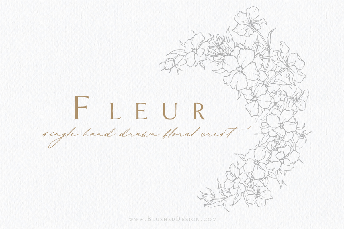 Illustrated Floral for Wedding Logo, an Illustration by Blushed Design by Katrina (Photo 1 of 4)
