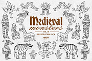 Medieval Monsters Vol 1, a Decorative Illustration by Tekuni (Thumbnail 1 of 14)