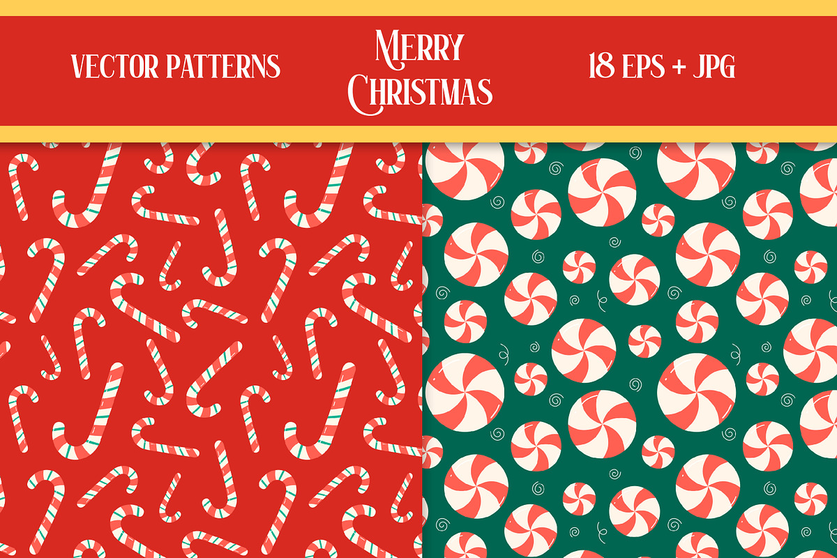 Christmas Vector Patterns Collection, a Pattern Graphic by AnnaViolet_store (Photo 9 of 10)