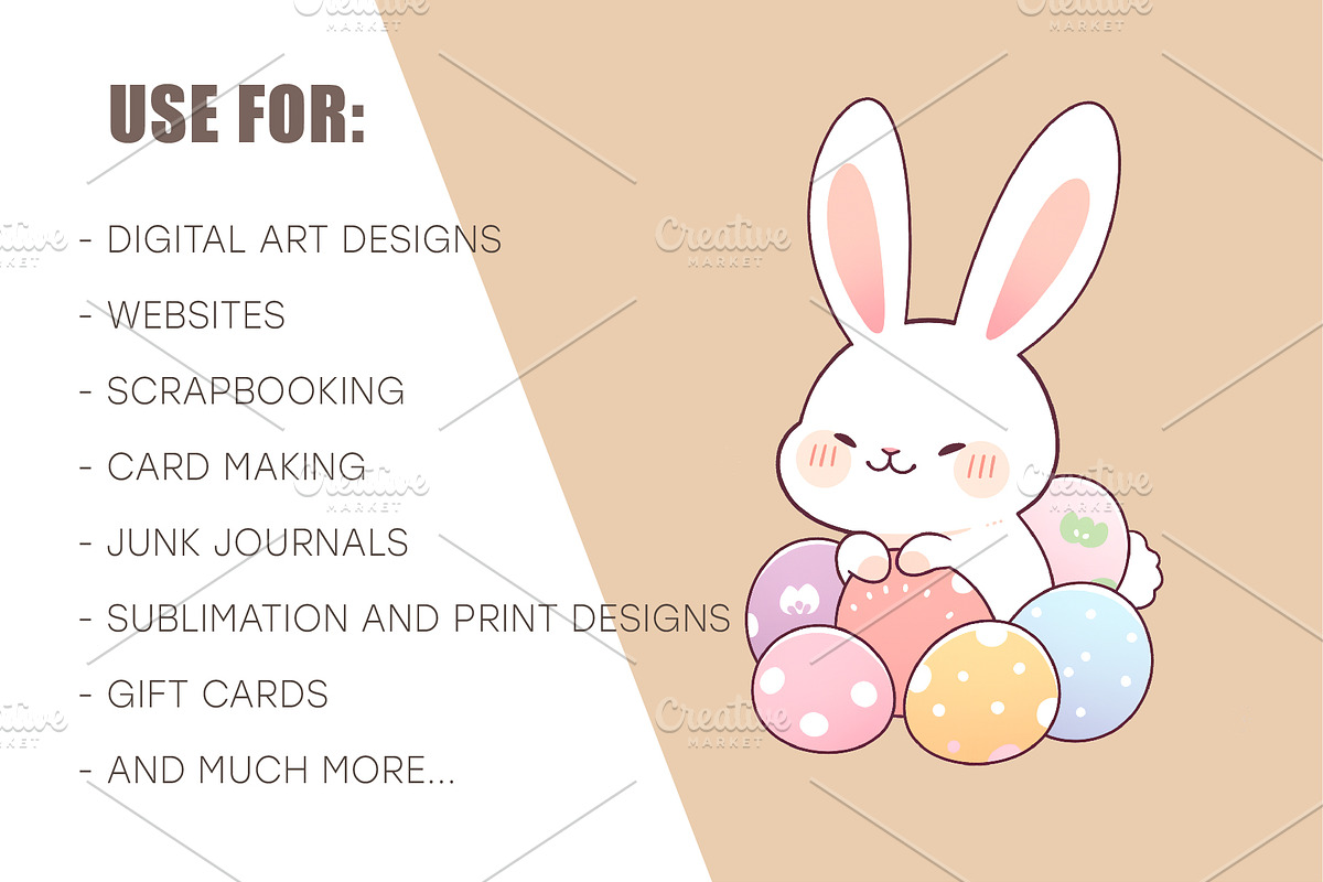 Happy Easter Clip Art. Sticker, PNG, an Object Illustration by KENO Mascots (Photo 8 of 8)