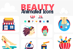 Animated Beauty Icons, a Duotone Icon by Prosymbols