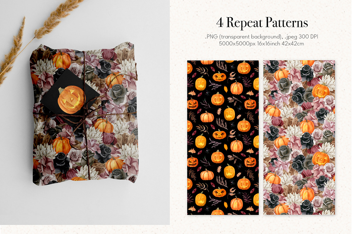 Halloween Horror Clipart, a Decorative Illustration by Julia M. Watercolor (Photo 8 of 9)