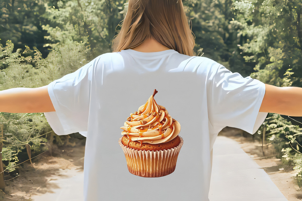 Watercolor Autumn Cupcake Clipart, an Illustration by CrexoraLab (Photo 5 of 5)