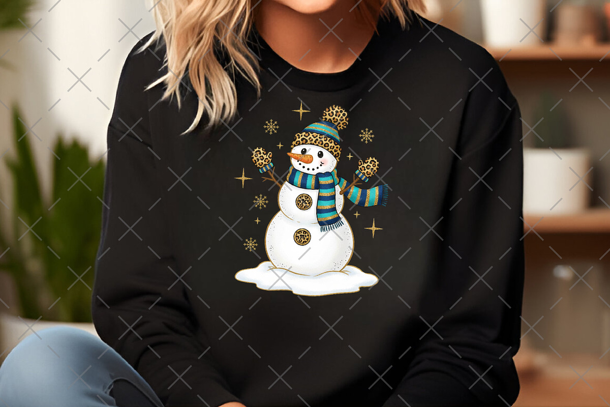 Colorful Glitter Christmas Snowman, an Illustration by Craft Nest (Photo 3 of 6)