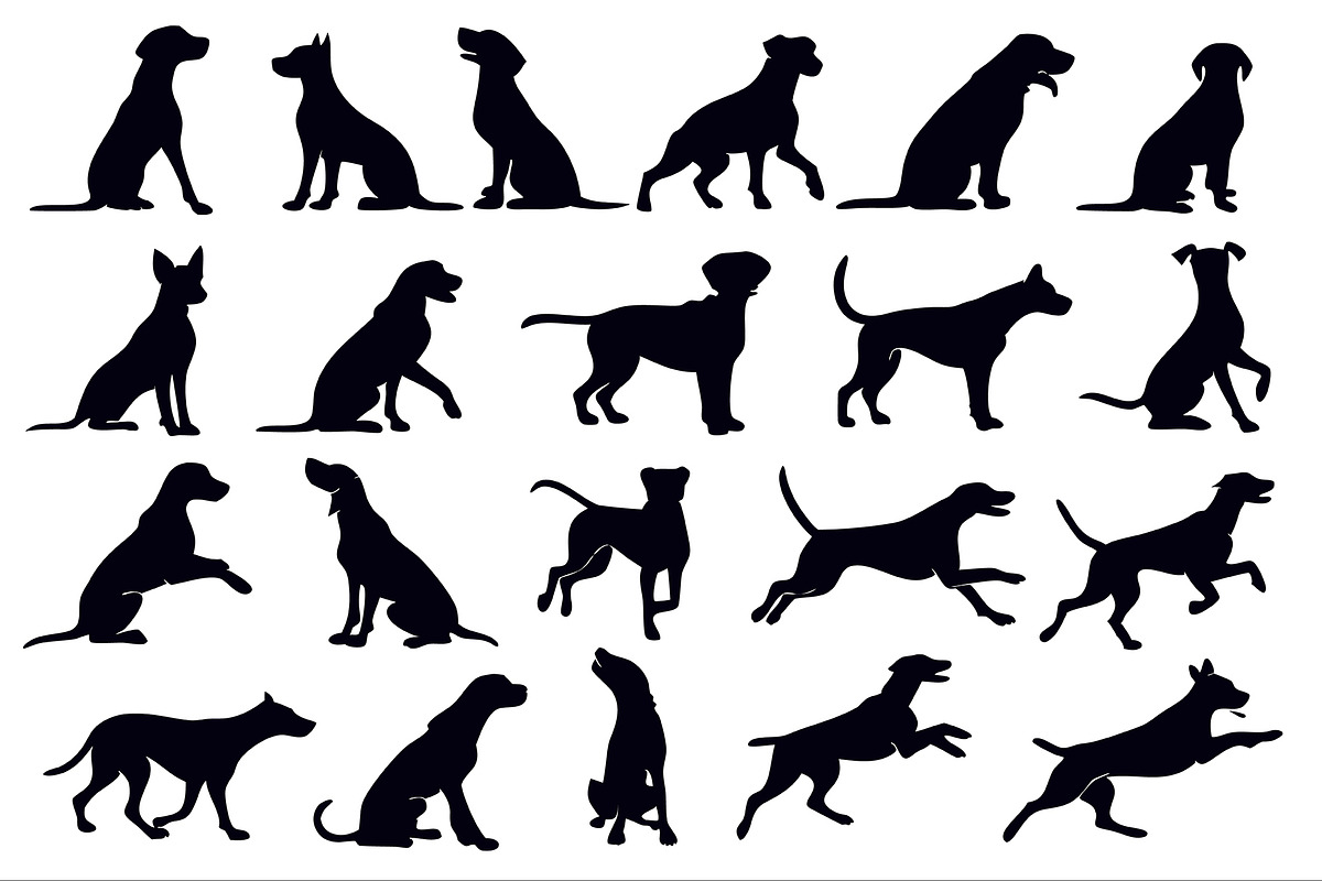 Collection of dog silhouettes, an Illustration by Creative_View (Photo 2 of 5)