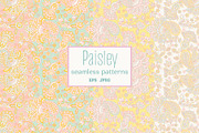 Damask paisley seamless patterns, a Pattern Graphic by antalogiya (Thumbnail 1 of 5)
