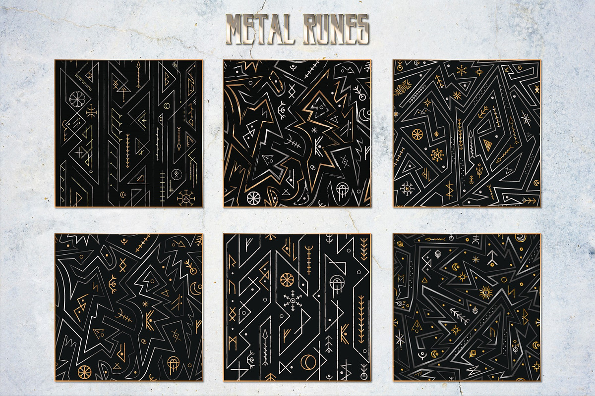 Nordic metal runes, a Pattern Graphic by Gudiny (Photo 7 of 8)