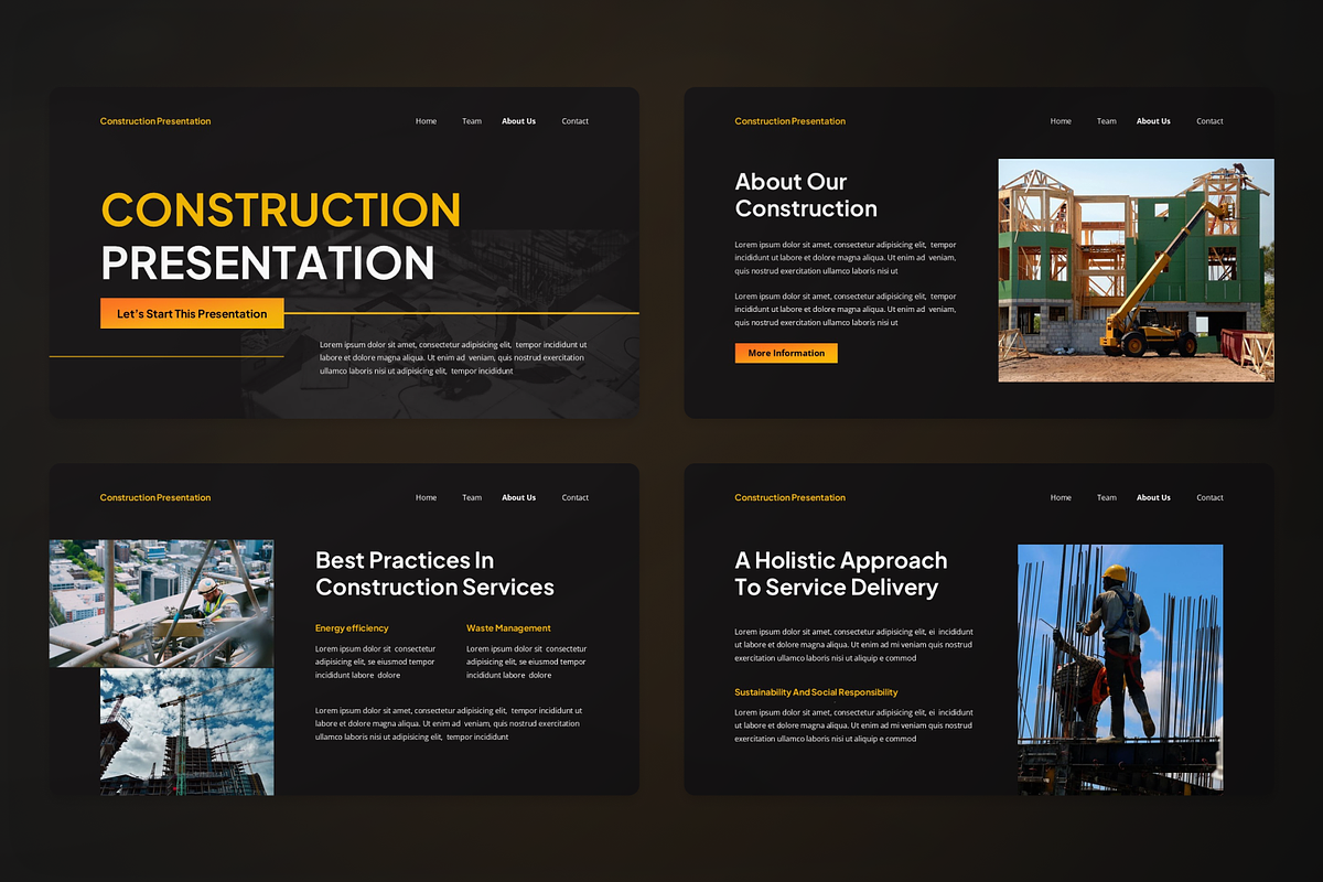 Construction Presentation Keynote, a Presentation Template by SquidPixey (Photo 2 of 7)