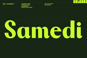 c-samedi display typeface