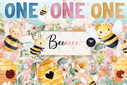 Bee Theme Clipart Set, an Illustration by BigCakeBee (Thumbnail 1 of 4)