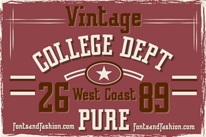 Vintage College Font