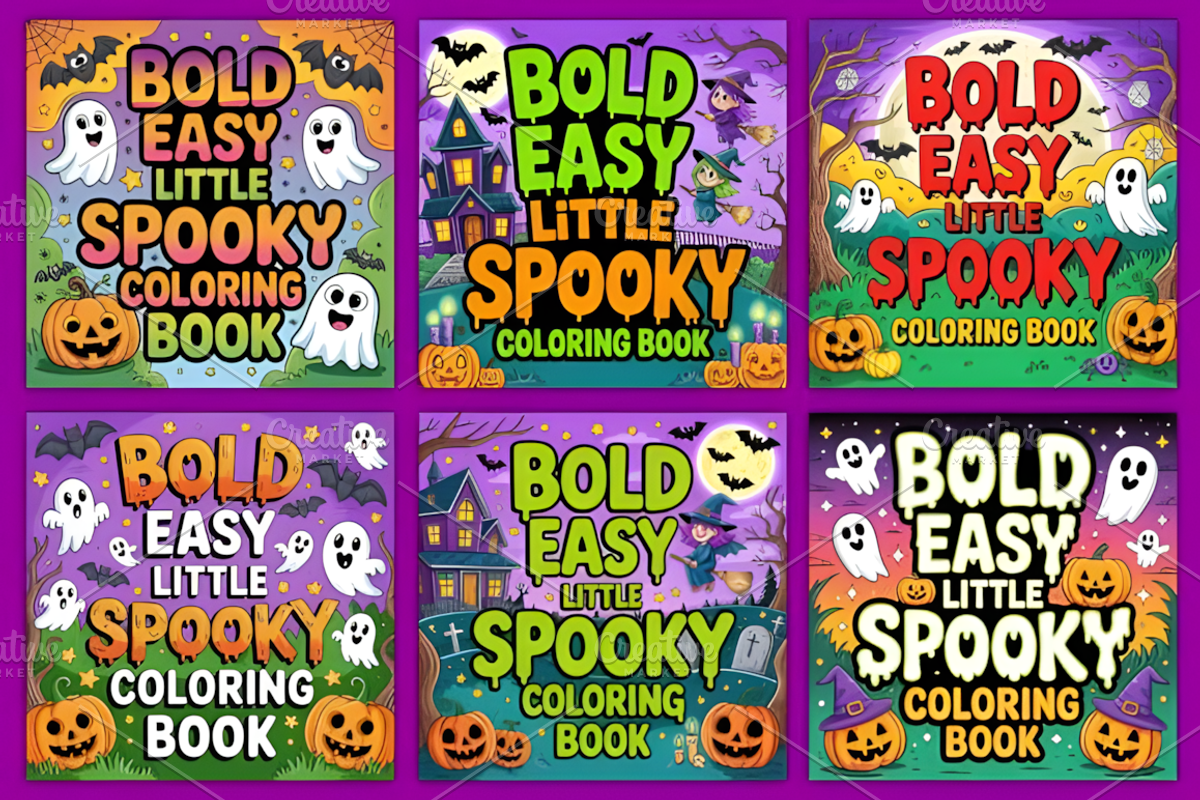 Bold Easy Little Spooky Coloring, a Seasonal Illustration by Coco Bloom (Photo 4 of 4)