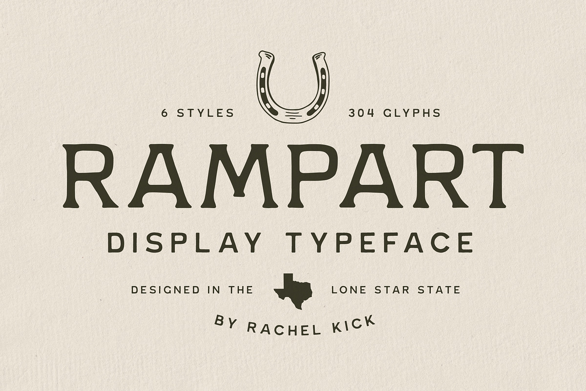 Rampart Display Typeface, a Serif Font by Rachel Kick (Photo 1 of 12)