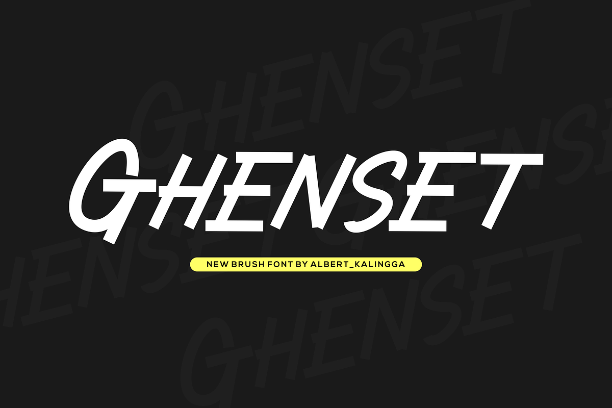 Ghenset Font, a Handwritten Font by albert_kalingga (Photo 1 of 5)