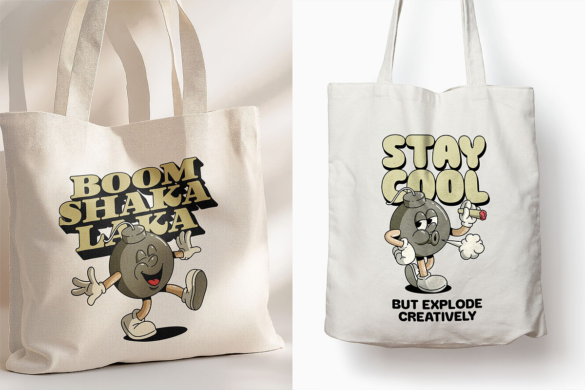 Retro Boom Characters, an Object Illustration by Graptail (Photo 5 of 8)