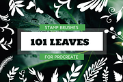 101 Procreate Leaves Stamp Brushes, a Brush Add-On by Masherdraws (Thumbnail 1 of 8)