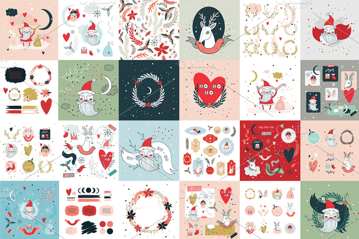 Christmas Mega Collection Hand Drawn, an Illustration by Anttoniu (Photo 2 of 5)