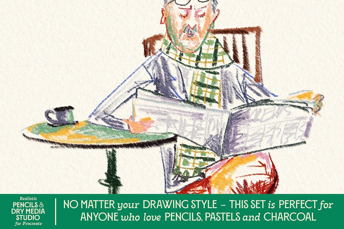 VVDS Realistic Pencils & Dry Media, a Brush Add-On by Vintage Voyage Supply (Photo 5 of 10)