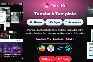 OrbitKit–Tanstack Multi-Template Kit, a Landing Page Template by Obare27