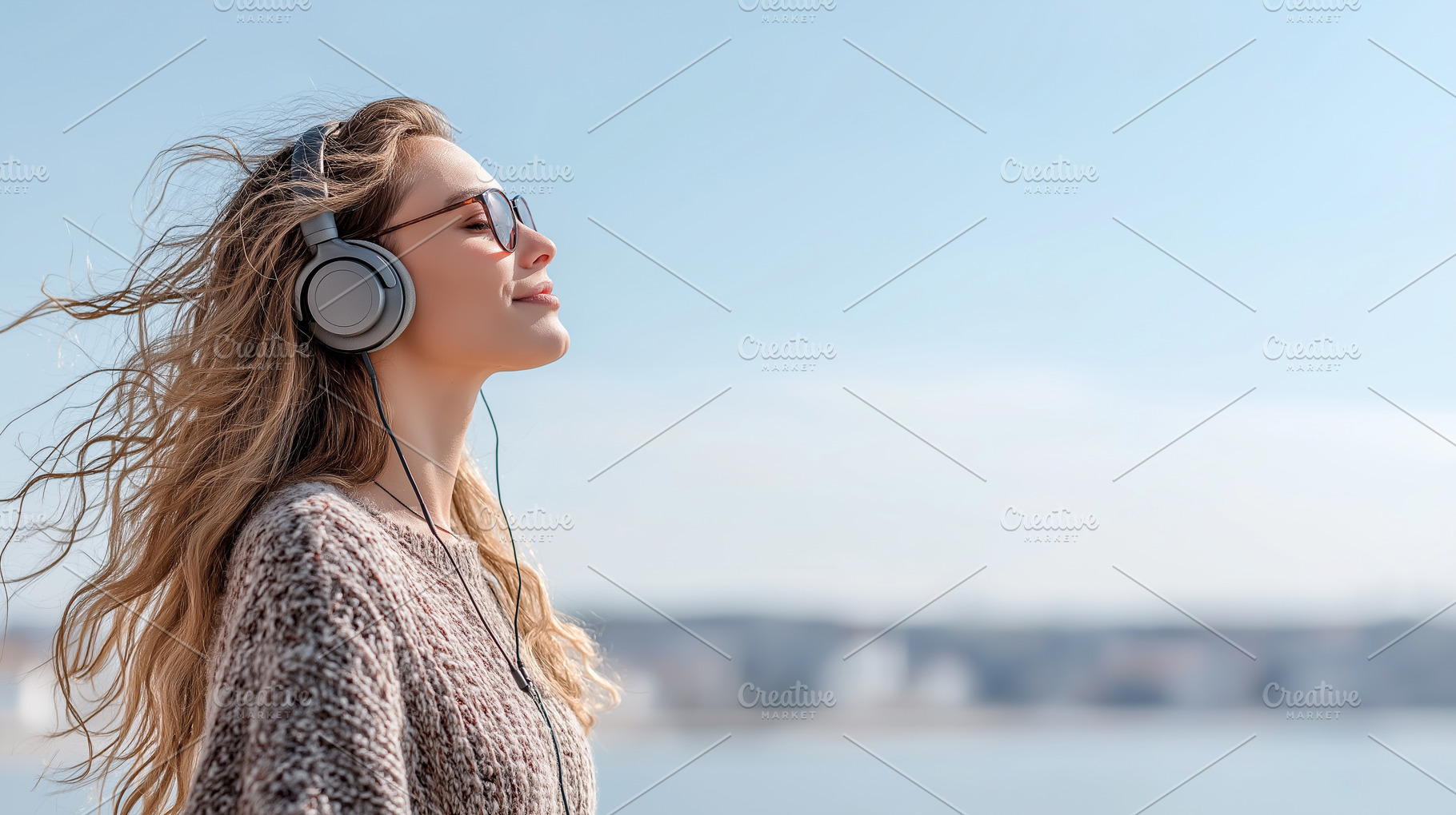 Woman listening to music and relax, a Person Photo by MistyDay