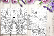 Alien Worlds Coloring Pages Bundle, a Brochure Template by LA Design (Thumbnail 6 of 10)