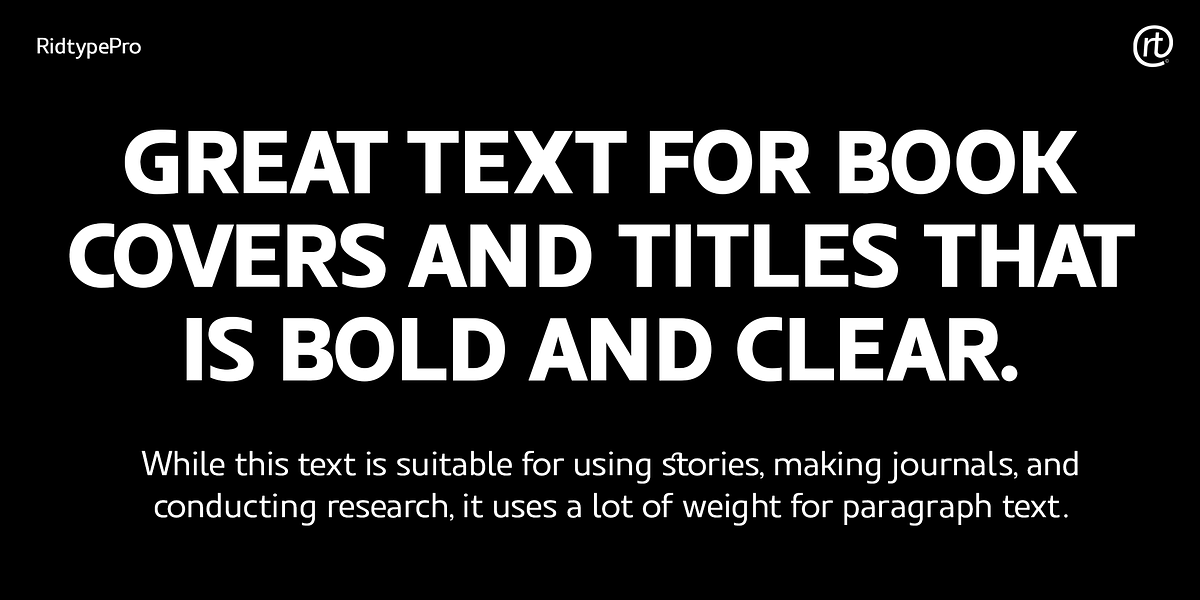 Ridtype Pro, a Sans Serif Font by Ridtype Foundry (Photo 5 of 12)