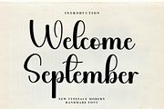 Welcome September, a Handwritten Font by InermediaSTUDIO (Thumbnail 1 of 8)