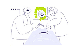Colon and rectal surgery abstract, a Healthcare Illustration by Visual Generation