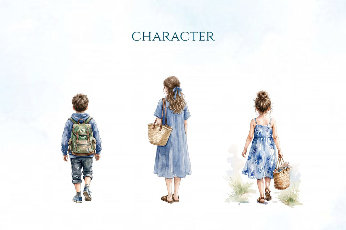 Travel Watercolor Clipart Set, a Decorative Illustration by Arslan (Photo 11 of 17)