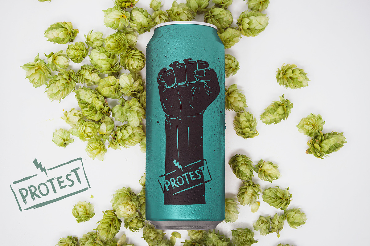 16oz Beer Can Mockup, a Packaging Mockup by SmartDesigns (Photo 2 of 4)