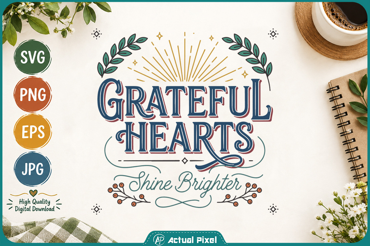 Gratitude Quotes Bundle, a Decorative Illustration by Actual Pixel (Photo 8 of 22)