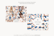 Zodiac Sign Clipart Set Celestial, a Person Illustration by GlamArtZhanna (Thumbnail 2 of 8)