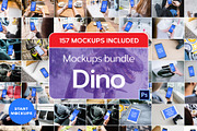 Mockups bundle Dino - 157 Mockups, an iPhone Mockup by StartMockups.com (Thumbnail 1 of 7)