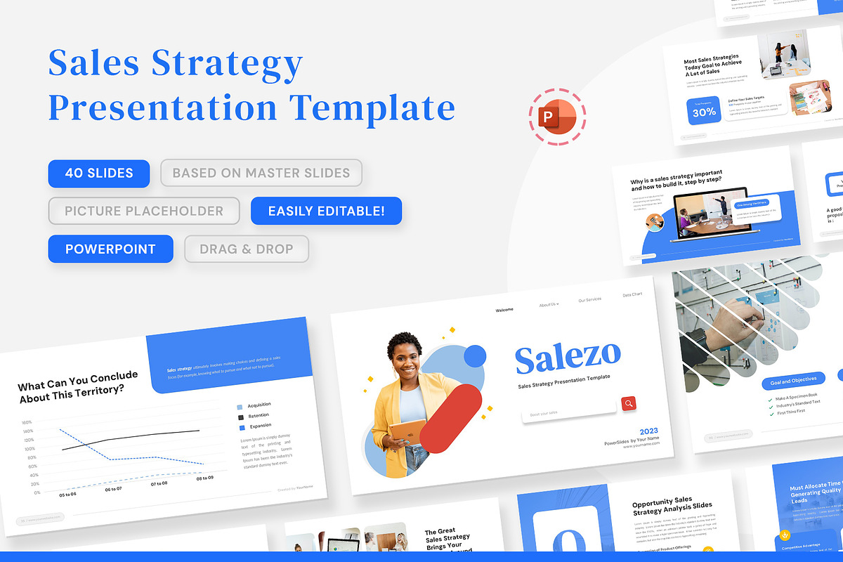 Sales Strategy PowerPoint Template, a Presentation Template by Premast (Photo 1 of 5)