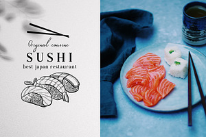 Asian Food Illustrations, Sushi