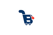 Letter B Cart Logo with Price Tag, a Branding & Logo Template by Design Store (Thumbnail 1 of 2)