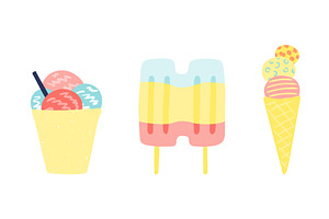 Ice cream, gelato, frozen yogurt, a Food Illustration by sceptical cactus