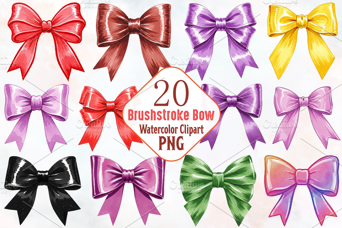 Brushstroke printed bow, an Illustration by RobertsArt (Photo 1 of 7)
