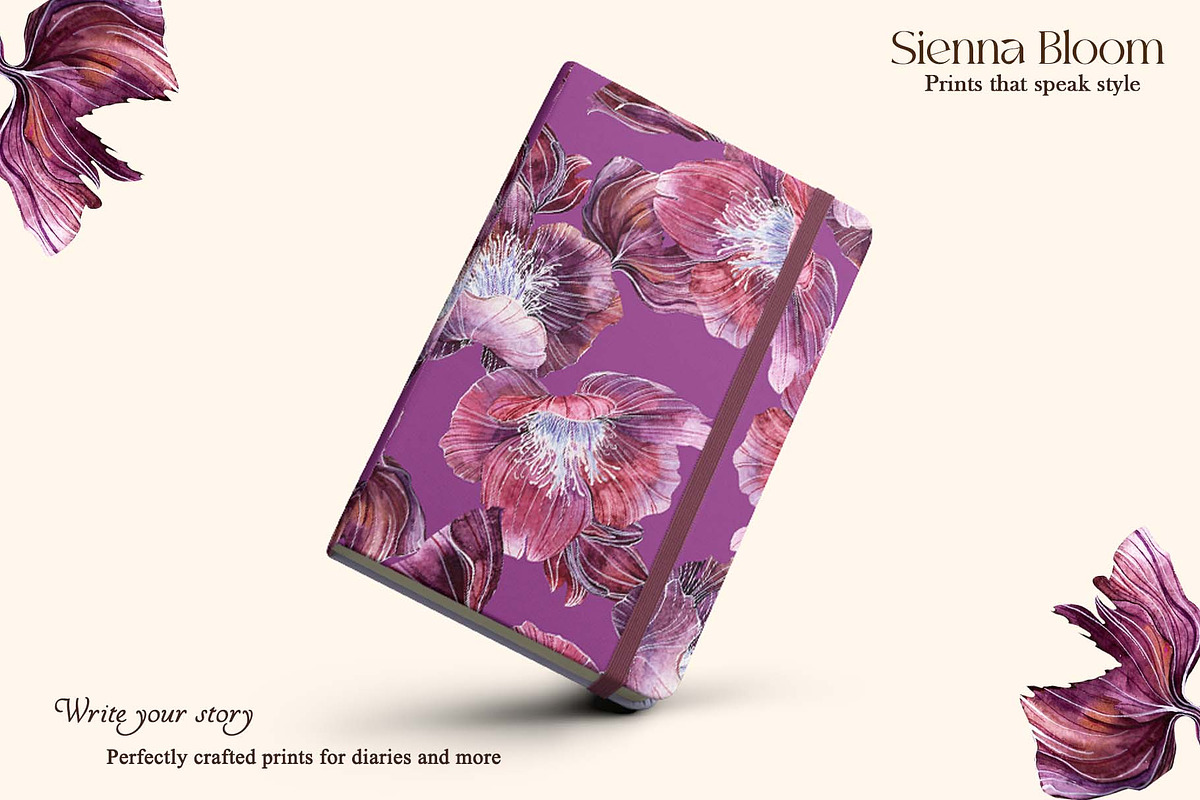 Sienna Bloom Pattern & Motifs, a Pattern Graphic by GND ART STUDIO (Photo 6 of 8)