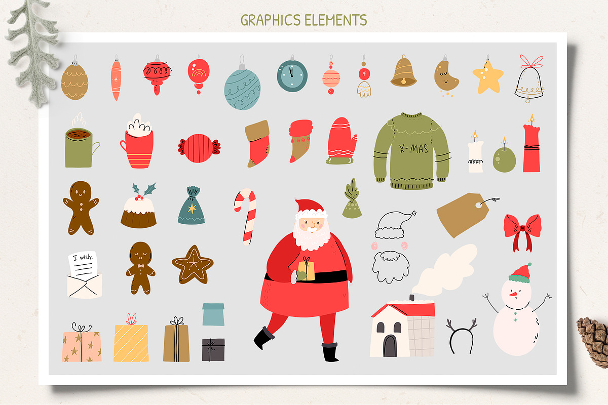 Christmas art, lettering collection, an Animal Illustration by Mariart_i (Photo 3 of 9)