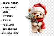 Teddy Bear Christmas Clipart, a Transportation Illustration by SinaCreation (Thumbnail 3 of 7)