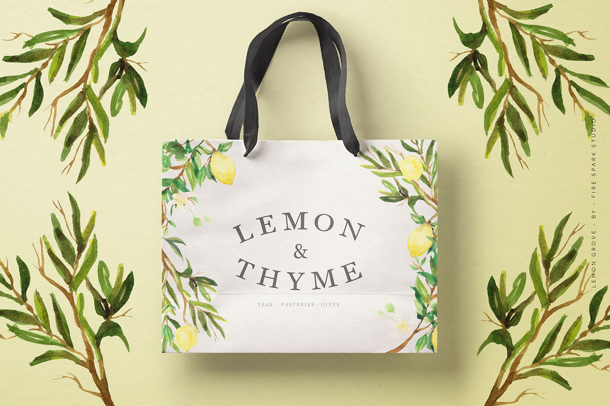 Lemon Grove Watercolor Illustrations, an Illustration by Fire Spark Studio (Photo 6 of 8)