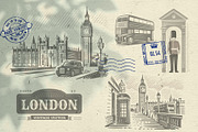 Vintage travel vector set., an Illustration by bioraven (Thumbnail 2 of 12)
