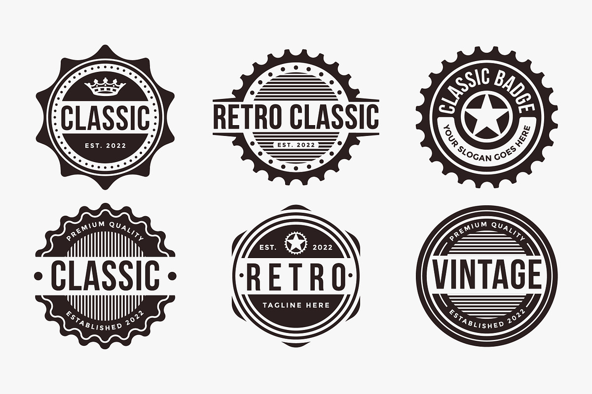 Vintage classic retro badge emblem, a Branding & Logo Template by DOMHOUZE