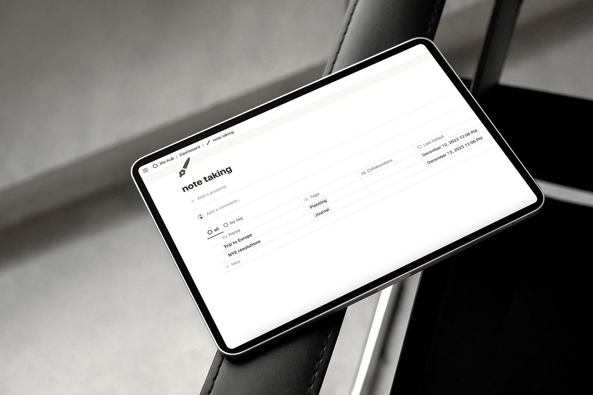 Life Hub Notion Template, a Templates & Theme by OHSIA by Demri Rayanne (Photo 5 of 10)