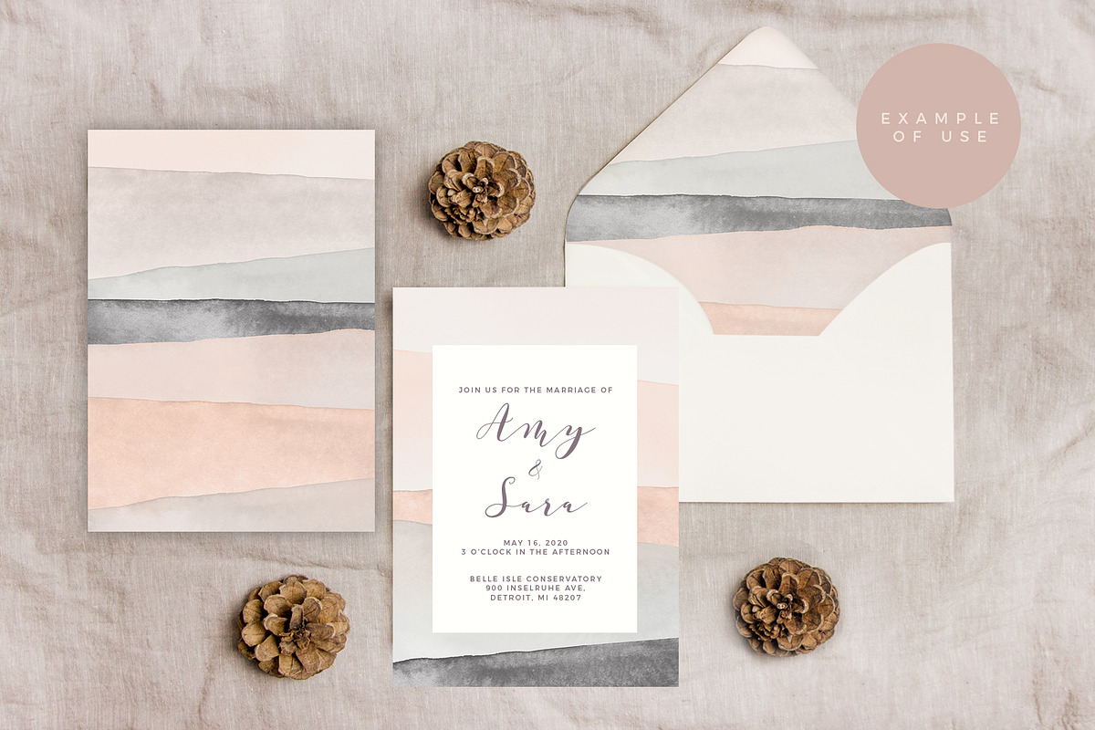 6 Watercolor Backgrounds-Stripes, a Texture Graphic by Basia Stryjecka (Photo 6 of 8)
