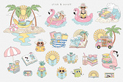 Summer Bookish Beach Girl Clipart, a Seasonal Illustration by @olga.angelloz (Thumbnail 2 of 2)